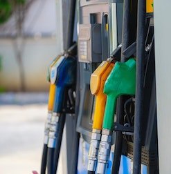 gasoline station pumps